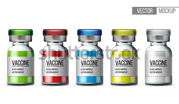 Blank Vaccine Bottle Mockup