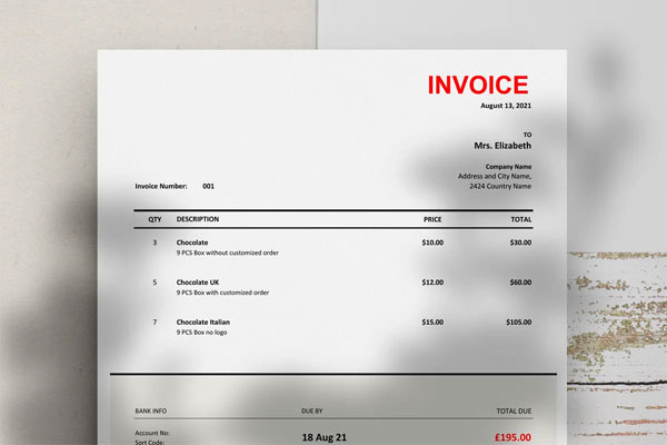 Business Extended Invoice Template