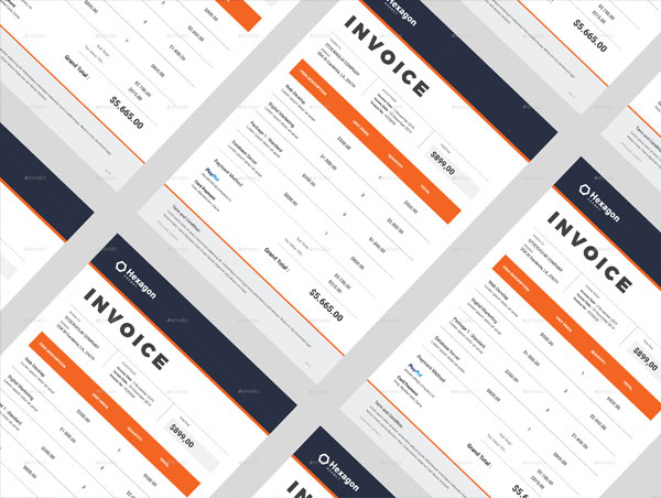 Business Service Invoice A4 Template