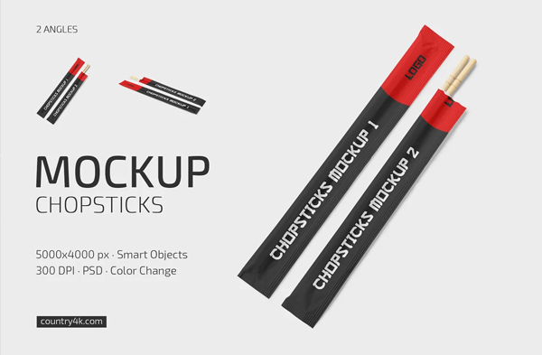 Chopsticks Mockup PSD Set