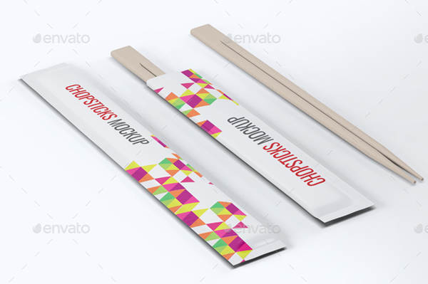 Chopsticks Mockup PSD Template