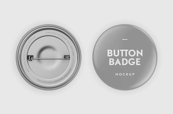 Circular Pin Badge Mockup