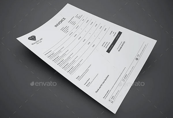 Clean Commercial Business Invoice Template