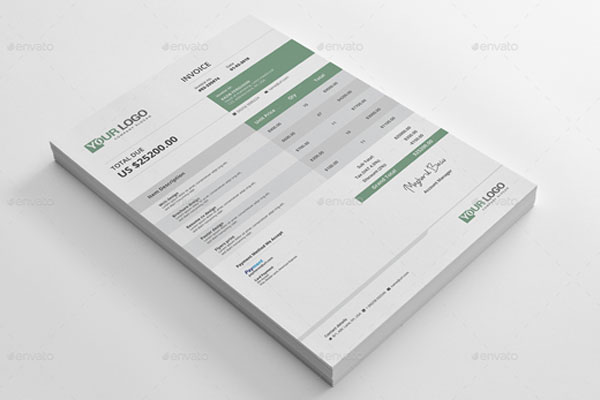 Commercial Business Invoice Excel Template