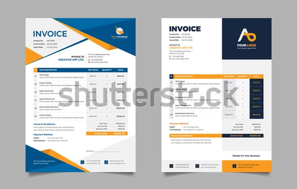 Commercial Business Sales Invoice