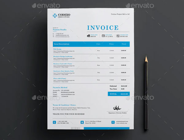 Commercial Clean Invoice Template