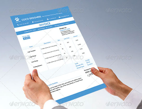 Commercial Clean Professional Invoice Template