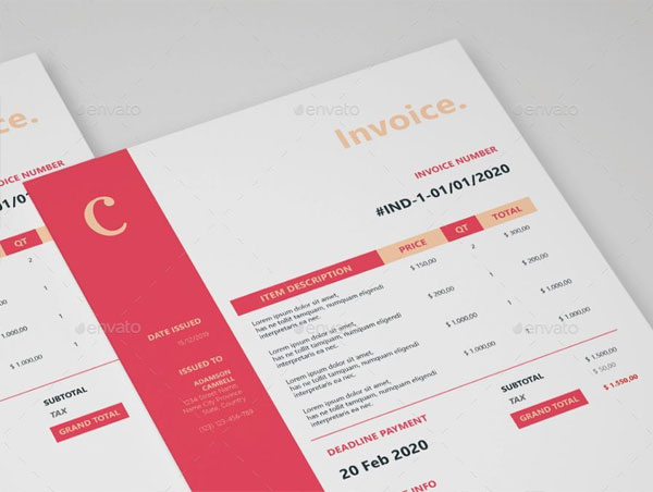 Commercial Cleaning Business Invoice