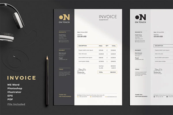 Commercial Cleaning Invoice Design