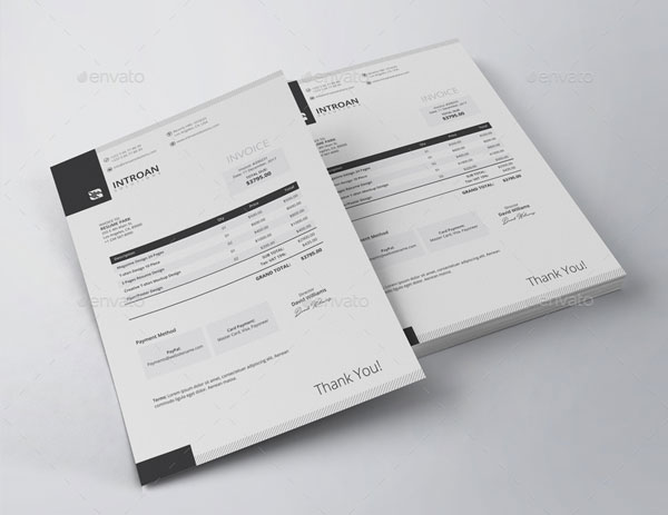 Commercial Cleaning Invoice Print Template