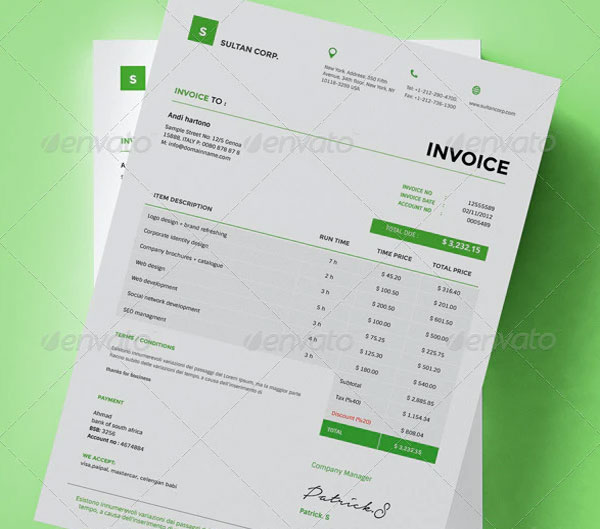 Commercial Cleaning Invoice Template