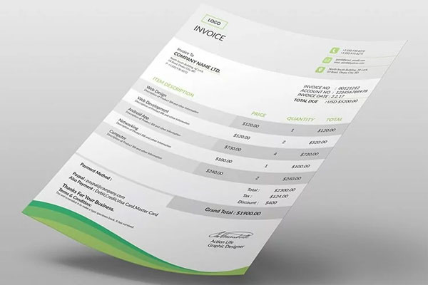 Commercial Corporate Invoice Template