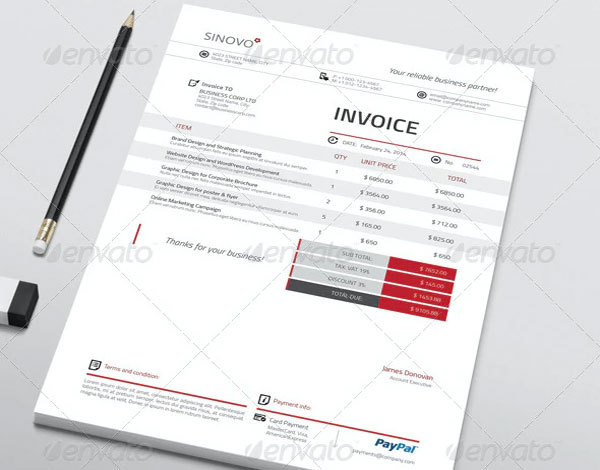 Commercial Creative Business Invoice