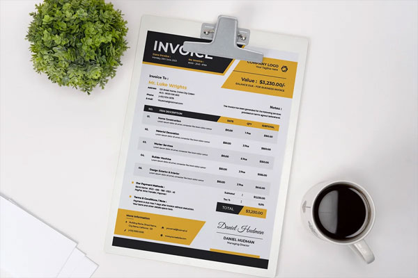 Commercial Export Invoice Payment Template
