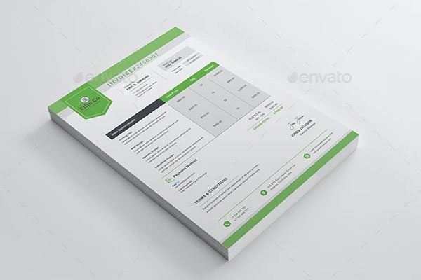 Commercial Lease Invoice Design Template