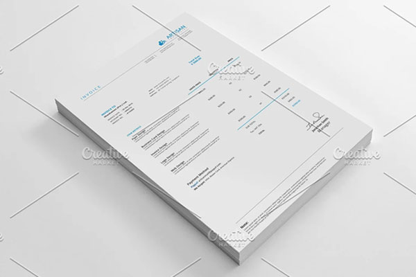 Commercial Rental Invoice Form Template
