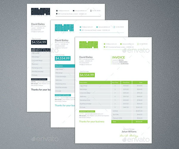 Commercial Sales Invoice A4 Template