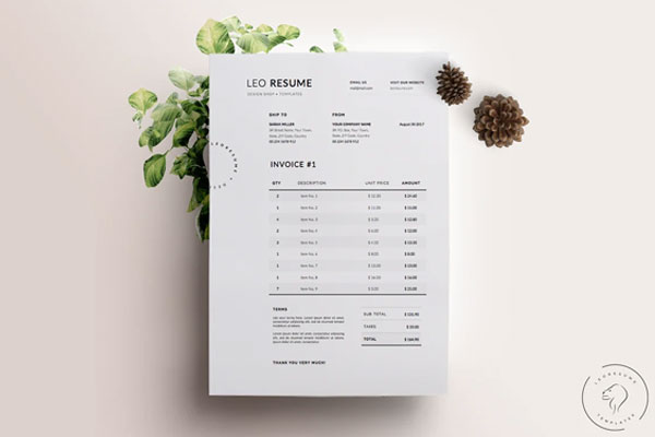 Commercial Sales Invoice Design Template