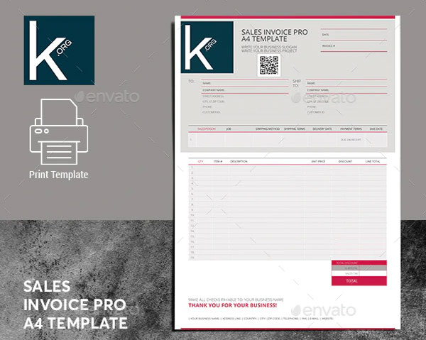 Commercial Sales Invoice Pro Template