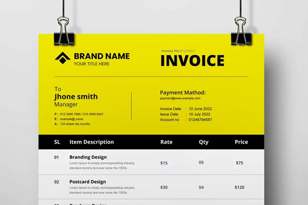 Commercial Sales Invoice Templates