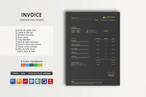 Consultancy Clean Service Invoice Template