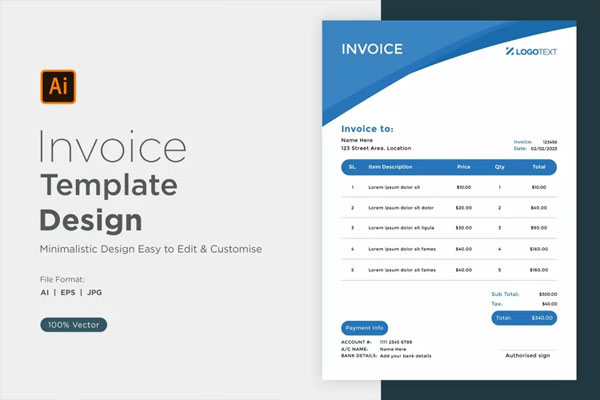 Corporate Accounting Service Invoice