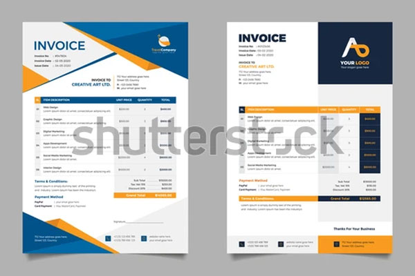 Corporate Business Service Invoice