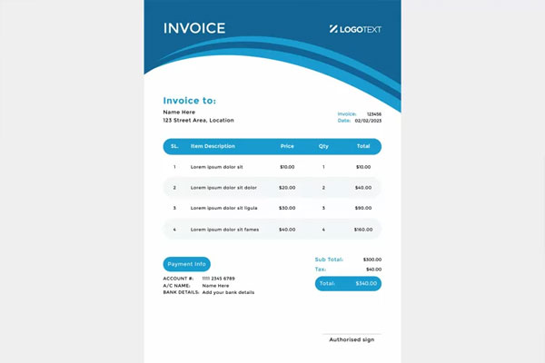 Corporate Proforma Invoice Template