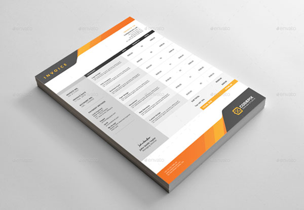 Creative Commercial Sales Invoice Template