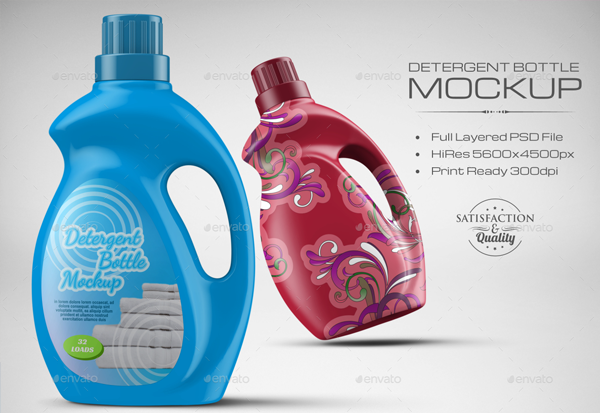 Detergent Bottle Photoshop Mockup