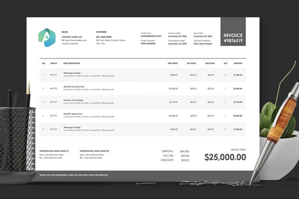 Editable Commercial Cleaning Invoice