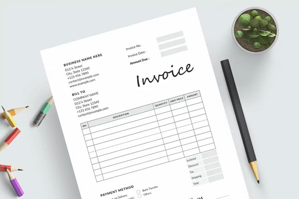 Editable Service Invoice Template