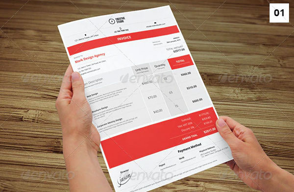 Flat and Metro Style Business Invoice