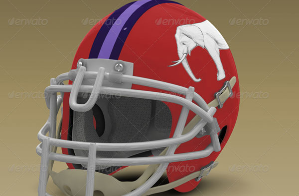 Football Helmet Photoshop Mockup Template