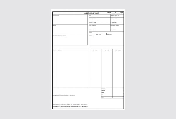 Free Commercial Business Invoice Template