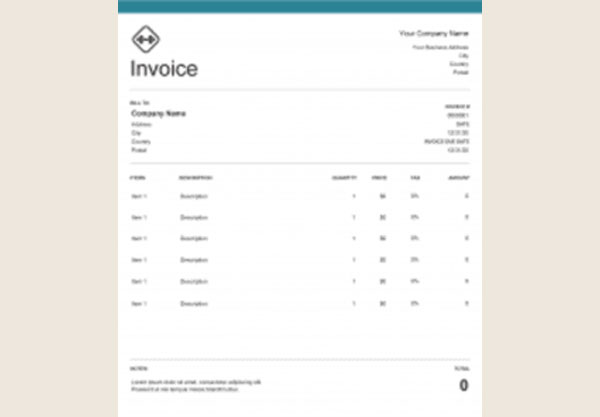 Free Sample Hotel Invoice Format