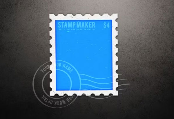 Free Stamp Mockup Design