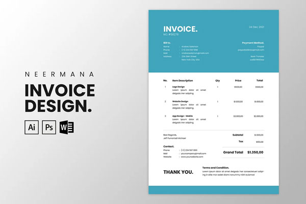 Generic Invoice Template Design
