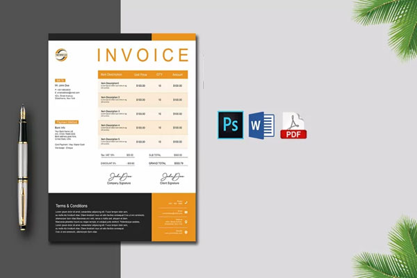 Legal Service Invoice Design Template