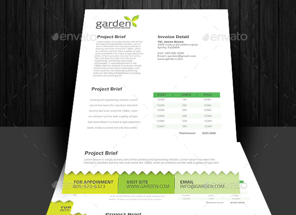 Medical Gardening Service Invoice Template