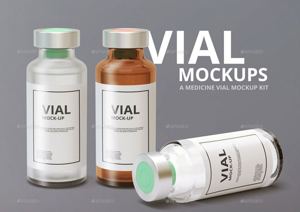 Medicine Vial Mockup