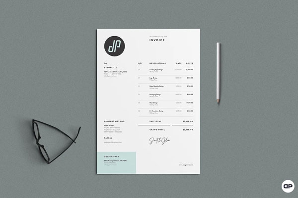 Minimalist Commercial Export Invoice Template