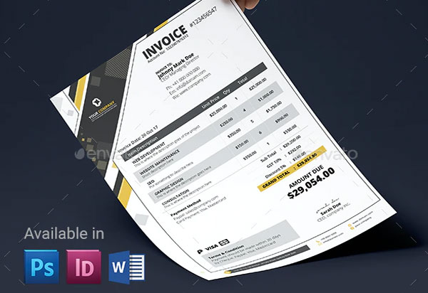 Modern Accounting Service Invoice Template