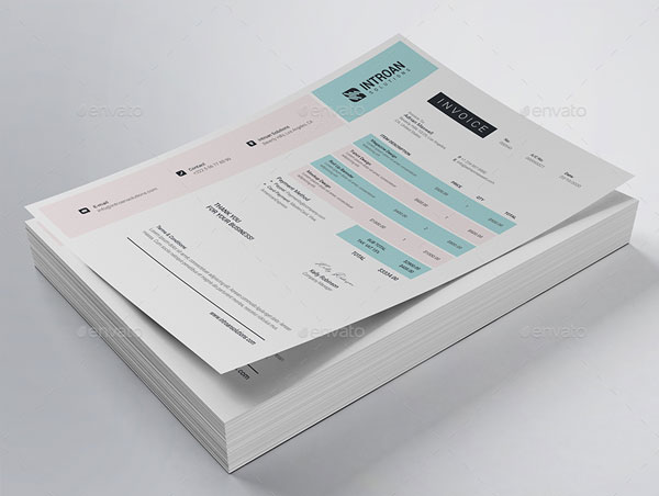 Modern Commercial Sales Invoice Template