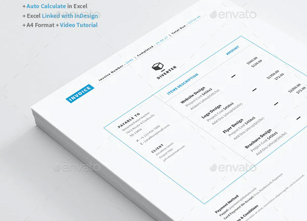 Modern Generic Commercial Invoice Template