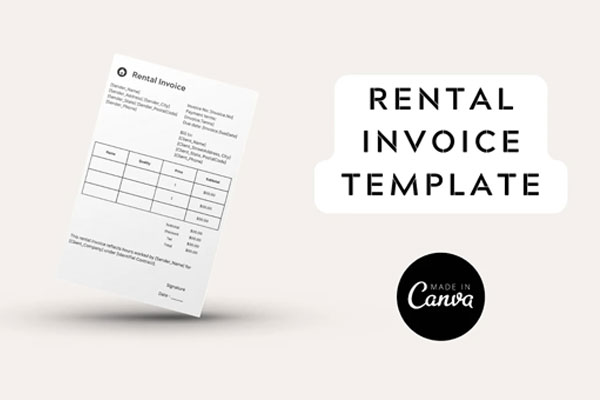 Monthly Commercial Rental Invoice Template