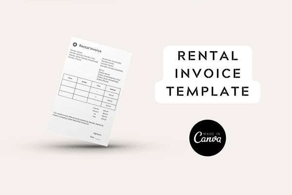 Monthly Rental Invoice Template