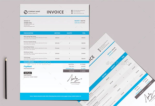 New Medical Service Invoice Template