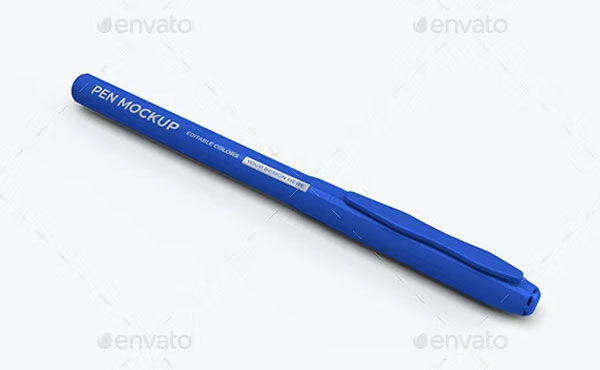 Pen with Cap Mockup Template Set