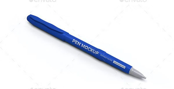 Pen with Open Cap Mockup